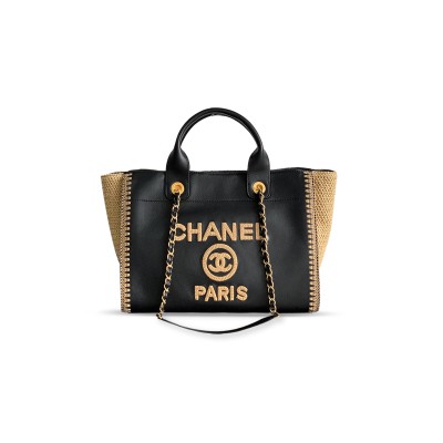 CHANEL SHOPPING TOTE BAG IN BLACK 396452 (50*30*22cm)